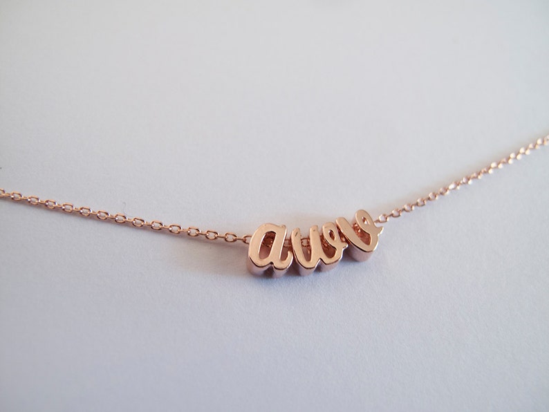 Everyday Jewelry Rose Gold Gold or Silver Personalized Necklace Gift for Her