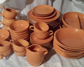 SCARCE Russel Wright Iroquois Casual CANTALOUPE Lot
