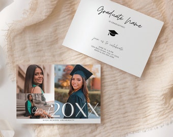Graduation Invitation Template, Senior Graduate Announcement Template, Modern Graduation Announcement, Graduation Party Template Download