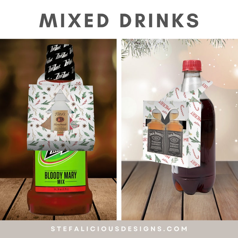 Christmas Wine Bottle Tag, Holiday Gift Box, Wine Gift, Wine Box