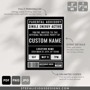 Divorce Party Invitation, Straight Outta Marriage, 90's Party Invite, Digital Invitation, Social Media Post, divorce invitation, single era party, rap party invite, hip hop invite, divorce party card, funny divorce invite, divorce invitation, straight outta marriage, printable invitation, invitation template, digital invite, 90s party invite, 90s nostalgia party