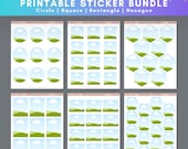 Canva Frame Sticker Template Bundle to Build Your Own Printable Sticker Pages,  Digital Stickers,  Done for You (DFY) Small Business Use