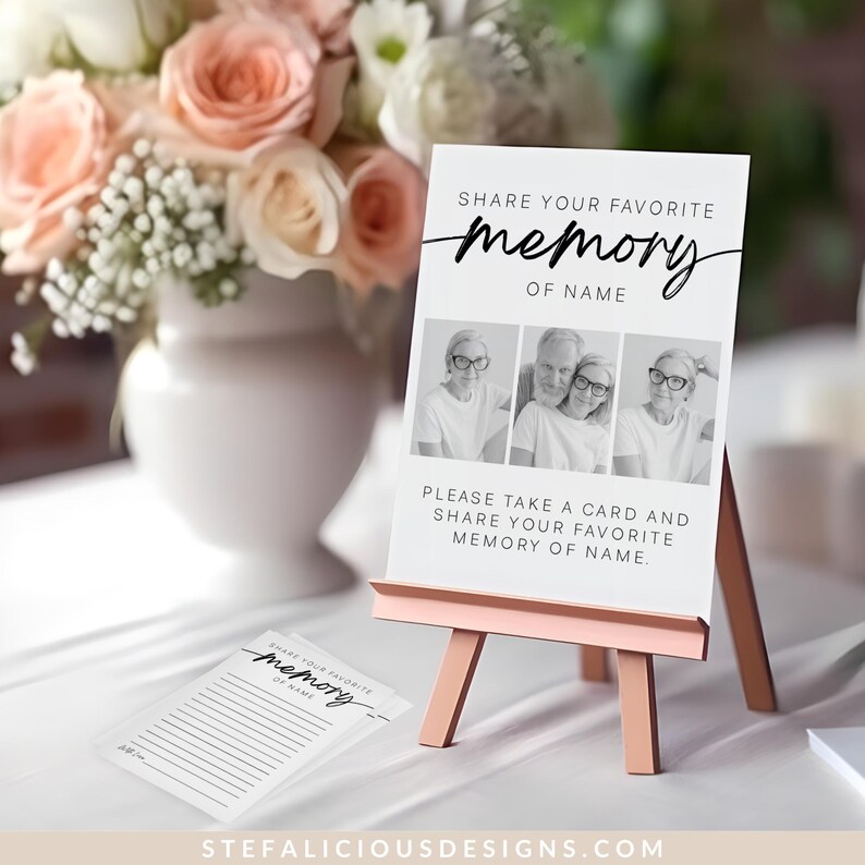 Share a Memory Card Template, Personalized Favorite Memory, Memorial ...
