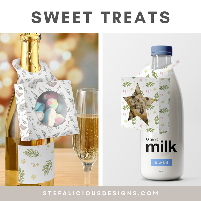 Christmas Wine Bottle Tag, Holiday Gift Box, Wine Gift, Wine Box