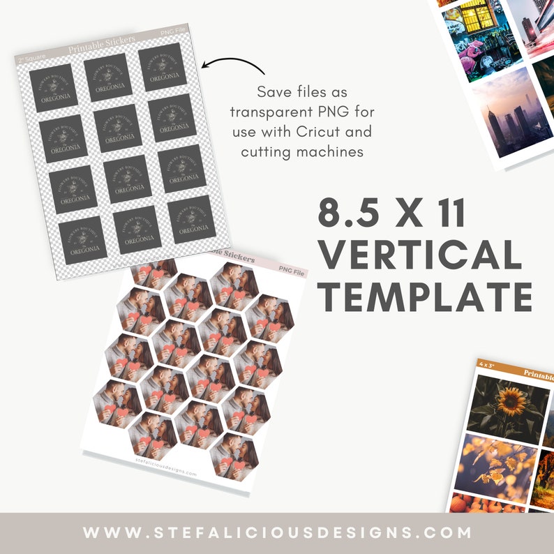 Canva Template. Create printable sticker sheets. Drag and drop your images, art, and designs in to the frames to instantly create sticker sheets to use or sell. Customize Branding. Includes circle, square, rectangle, and hexagon in various sizes.