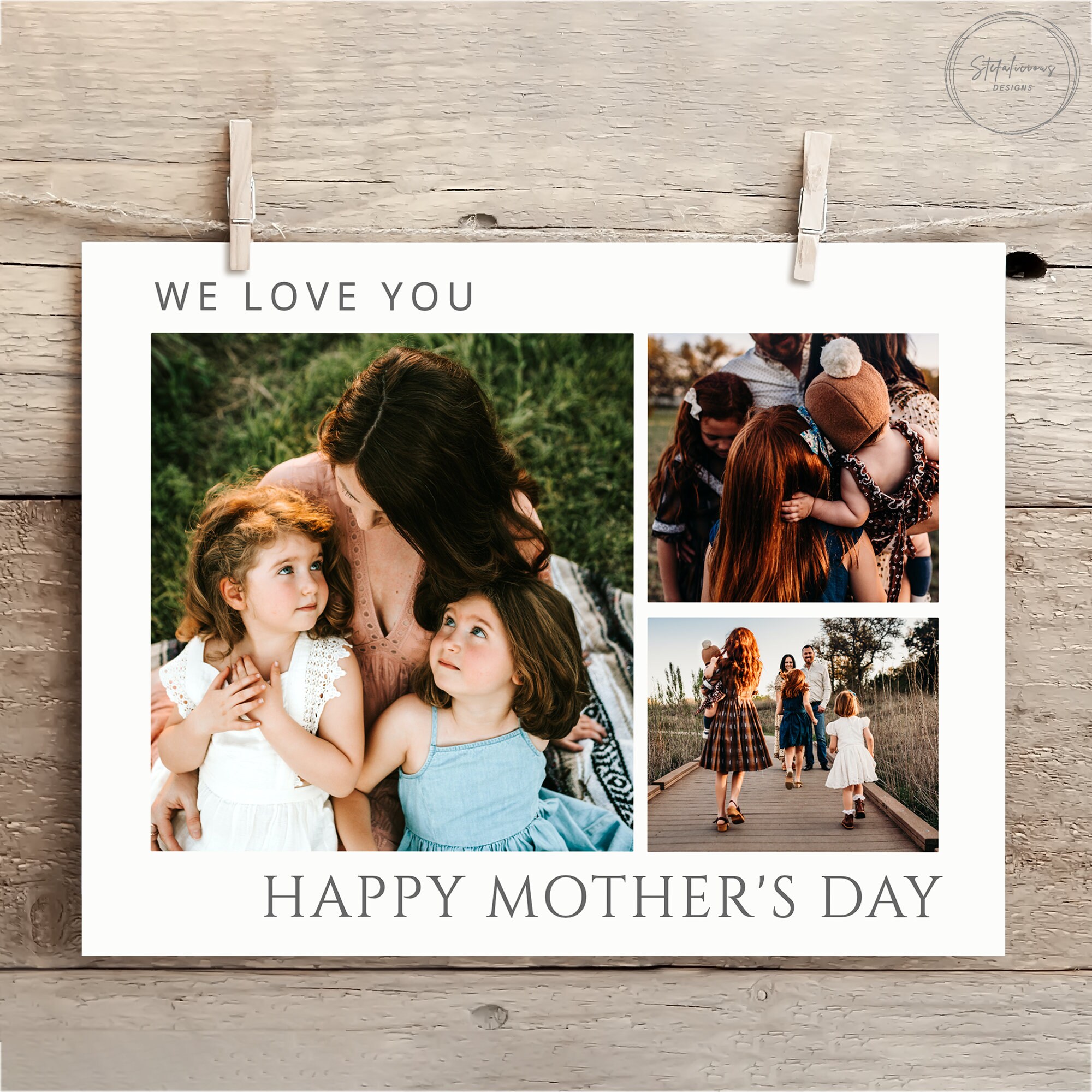 Editable Custom Photo Mother's Day Card, for Mom, Minimalist Card ...