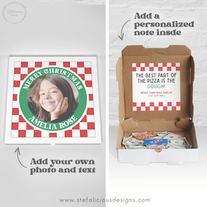 Pizza Box Money Gift, Printable Custom Photo Template, Fully Editable, Christmas Gift, Graduation Gift, Birthday Gift, Gift for Kids Teens
