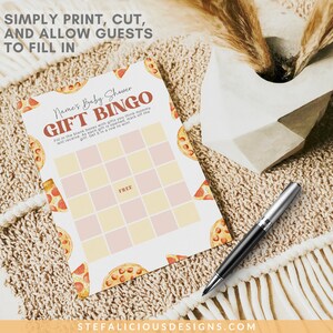 Pizza Theme Bingo Game Cards - 24 Unique Player Cards, Gourmet Food Themed, Great For Parties, Baby Showers & Family Games - View #12