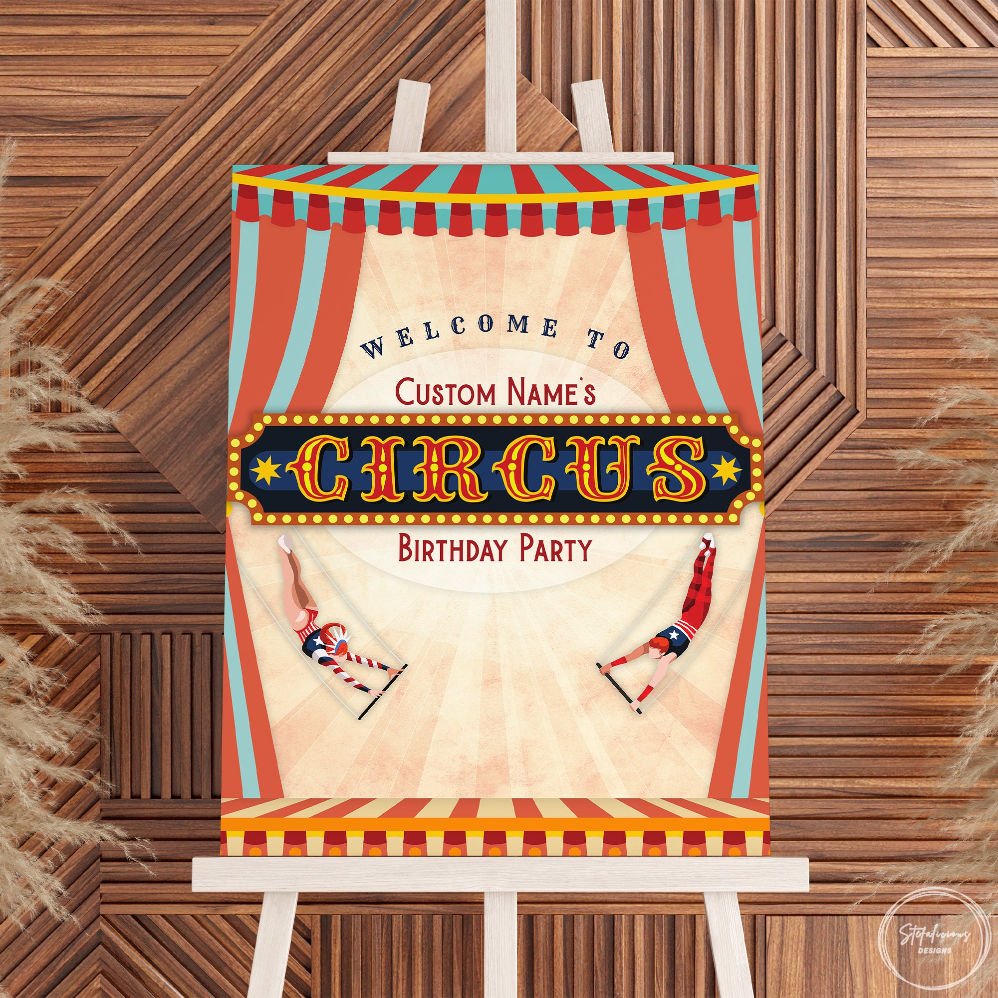 Circus Themed Welcome Signs, Circus Party Decor, Carnival Party Decor ...