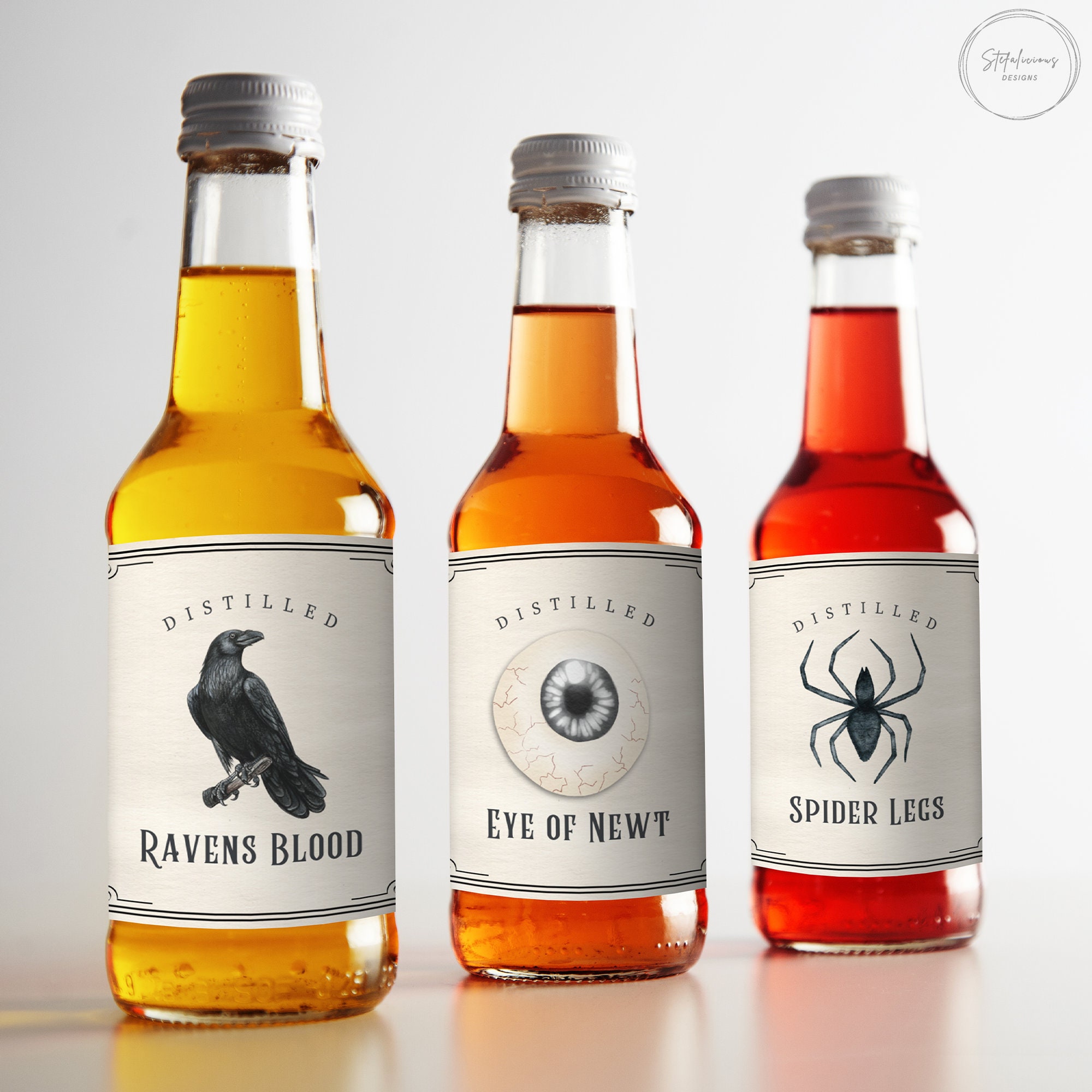 Halloween Mini Liquor Bottle Labels, Vintage Apothecary Potion, 50 Ml ...