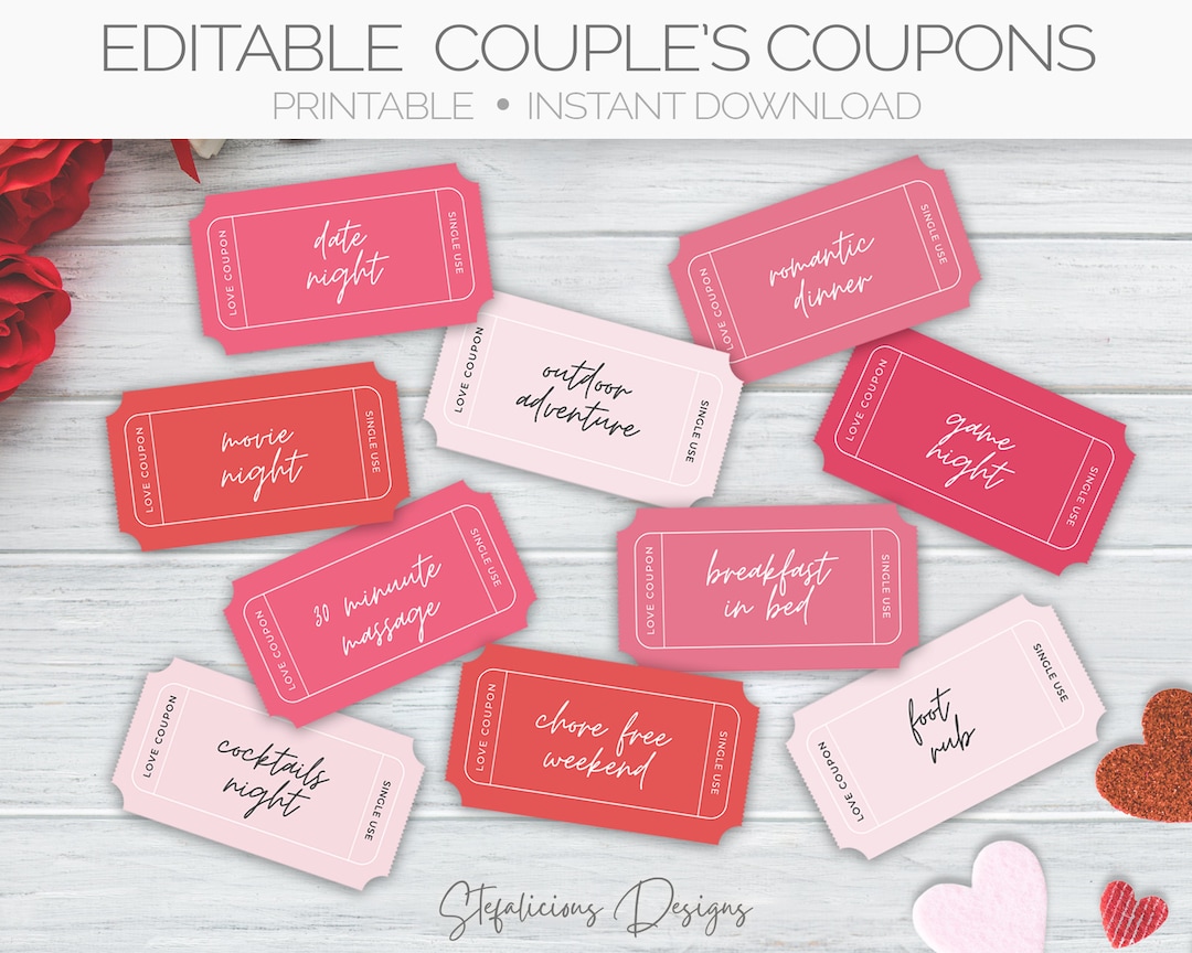 Free Printable Love Coupons Editable