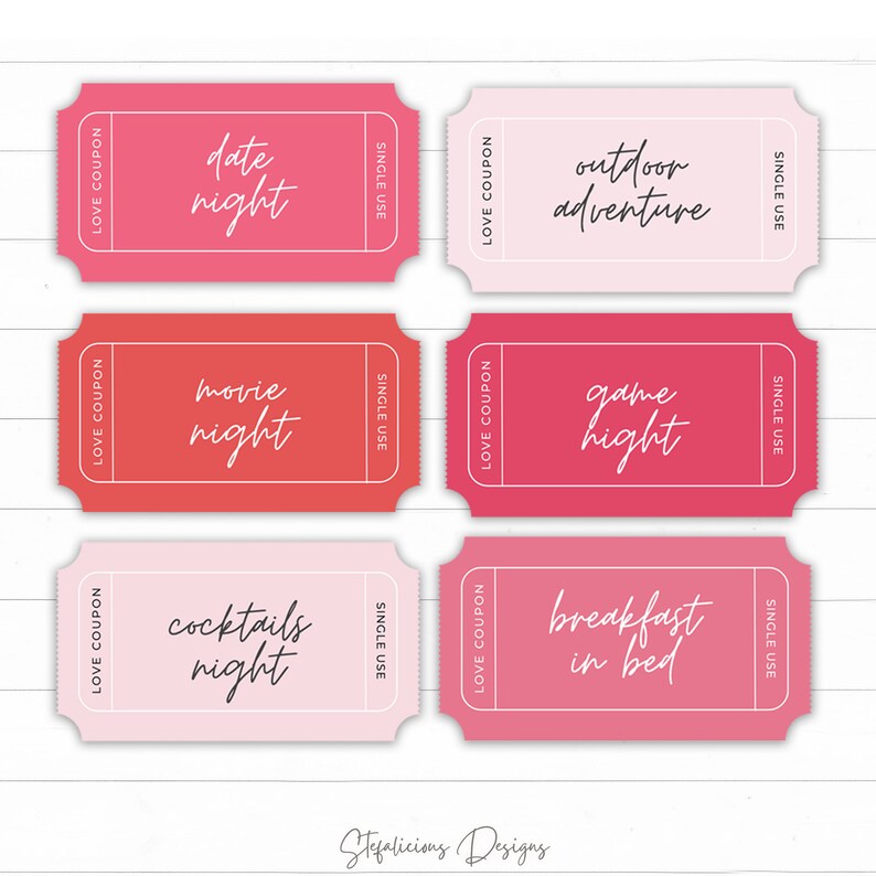 Editable Love Coupons, Printable Love Coupon, Coupon Book, Gift for Him ...