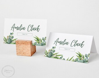 Tarjetas de mesa editables, descarga instantánea, boda, despedida de soltera, baby shower, tarjetas de nombre, tarjetas de mesa, texto personalizado, plantilla imprimible