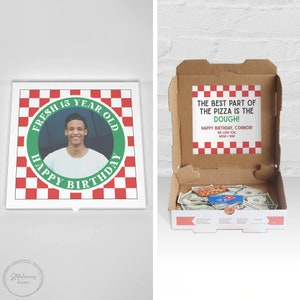 Pizza Box Money Gift, Printable Custom Photo Template, Fully Editable, Christmas Gift ...