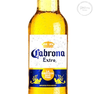 Corona Beer Labels, Cabrona Funny Beer Pun, Cerveza, Mexican Theme, Custom Party, Printable, Instant Download, Cinco de Mayo, Fiesta