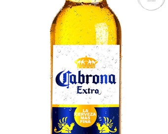 コロナビールラベル、カブローナ面白いビールダジャレ、セルベザ、メキシコのテーマ、カスタムパーティー、印刷可能、インスタントダウンロード、シンコデマヨ、フィエスタ