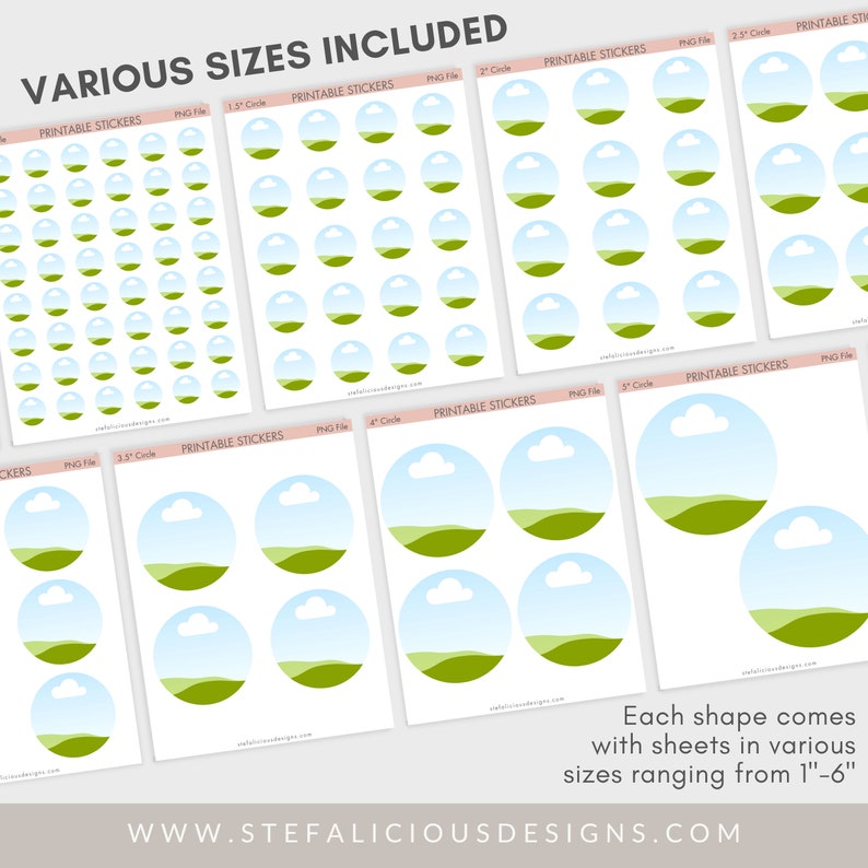 Canva Template. Create printable sticker sheets. Drag and drop your images, art, and designs in to the frames to instantly create sticker sheets to use or sell. Customize Branding. Includes circle, square, rectangle, and hexagon in various sizes.