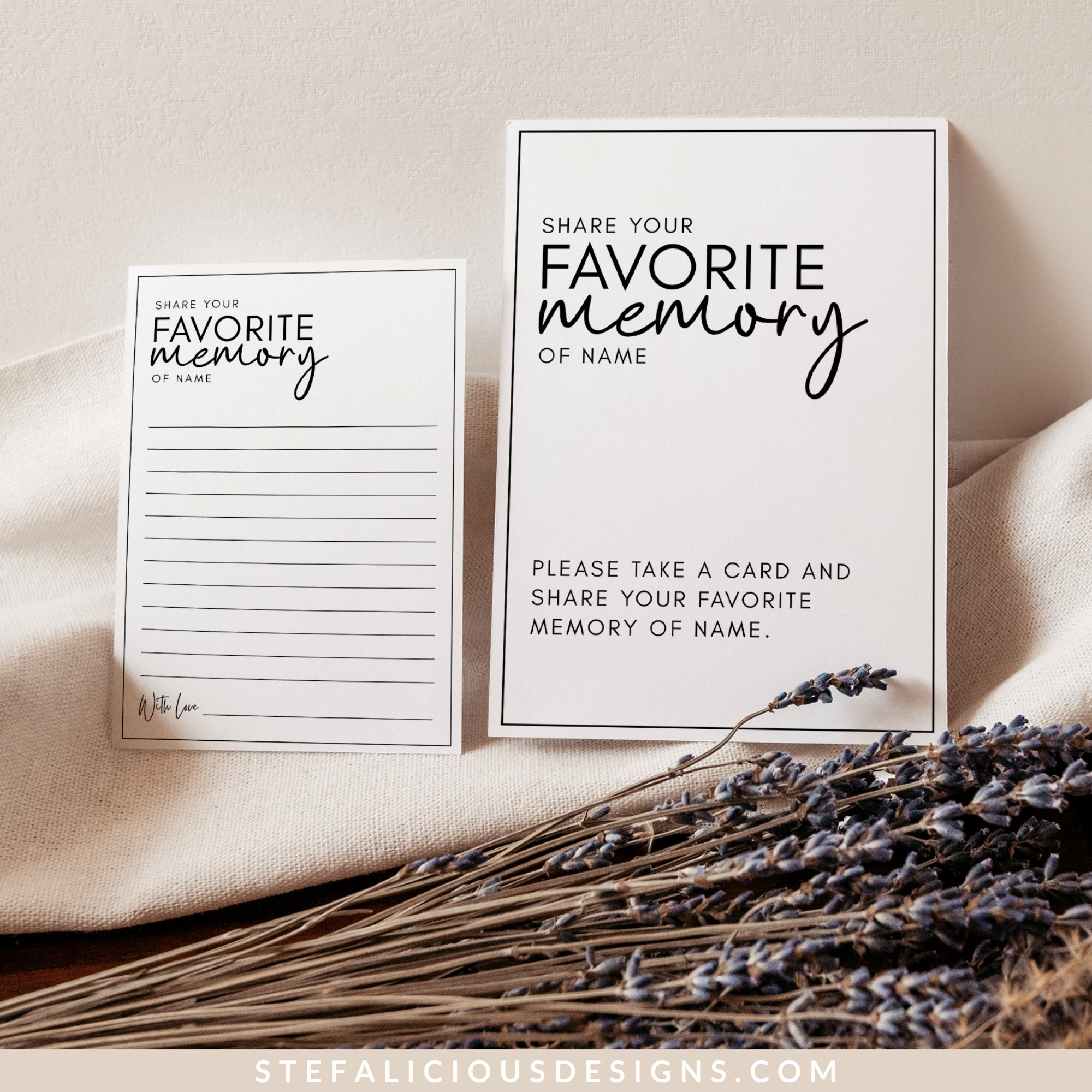 Share a Memory Card Template, Personalized Favorite Memory, Memorial ...