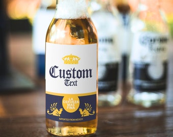 カスタムコロナビールラベル、パーソナライズされたビール（彼へのカスタムギフト）、花婿の付添人へのギフト（独身パーティー、父の日、誕生日）、印刷可能なテンプレート