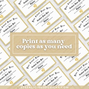 Personalized Graduation Cupcake Toppers, Custom Diplomas, Graduation Party Decorations, Class of, graduation, custom party decor, graduation decor, graduation diploma template, graduation favors, graduation name, high school grad