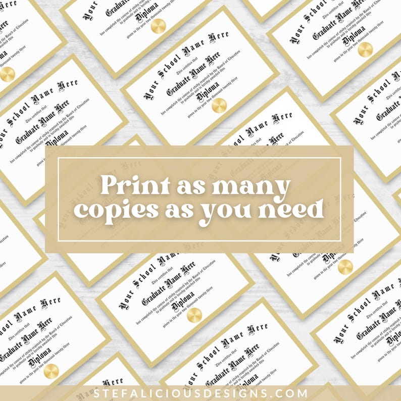 Personalized Graduation Cupcake Toppers, Custom Diplomas, Graduation Party Decorations, Class of, graduation, custom party decor, graduation decor, graduation diploma template, graduation favors, graduation name, high school grad
