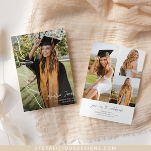 Graduation Invitation Template, Senior Graduate Announcement Template, Modern Graduation Announcement, Graduation Party Template download