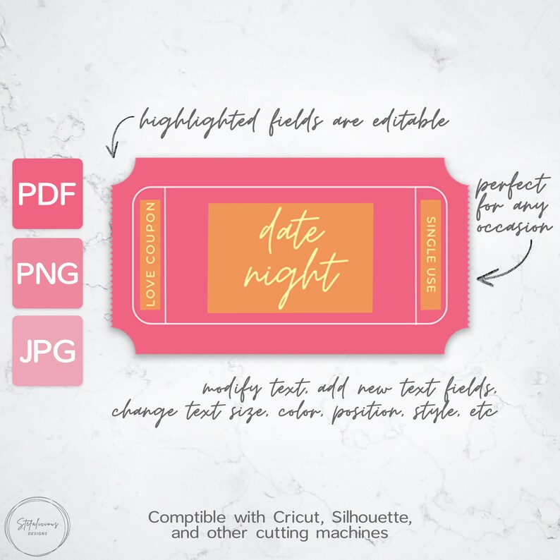 Editable Love Coupons, Printable Love Coupon, Coupon Book, Gift for Him ...