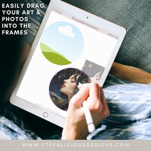 Canva Template. Create printable sticker sheets. Drag and drop your images, art, and designs in to the frames to instantly create sticker sheets to use or sell. Customize Branding. Includes circle, square, rectangle, and hexagon in various sizes.