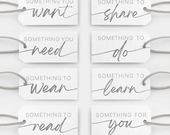 Minimalist Christmas Gift Tags, Something you Want, Something you Need, Kids Gift Tags from Santa, Gift for Girl Boy, DIY Christmas Editable
