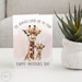 Printable Giraffe Pun Card, Mother's Day Card, Cute Animal, Watercolor, Baby Giraffe, Gift for ...