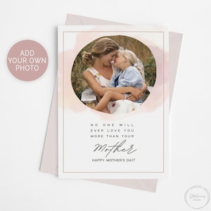 Personalisierte benutzerdefinierte Foto Muttertagskarte, für Mama, Geburtstagskarte, bearbeitbare benutzerdefinierte Fotokarte, druckbare Vorlage, Muttertagsgeschenk