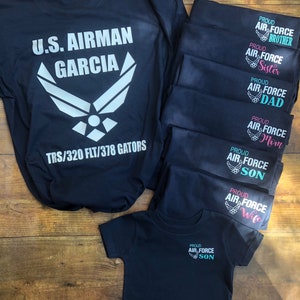 Air Force Shirt. Family shirts. Air Force Graduation. Armed Forces. Military. U.S Airman