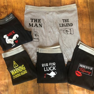 Valentine Boxers. Naughty Boxers. Hilarious gift. Man. Husband. Boyfriend. Fiance. Gag gift. Boxers. Boxer Briefs.