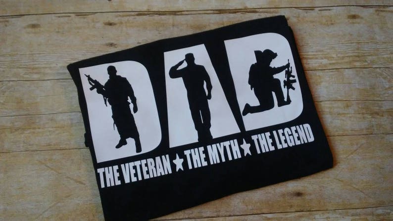 DAD the veteran the myth the legend tshirt image 1