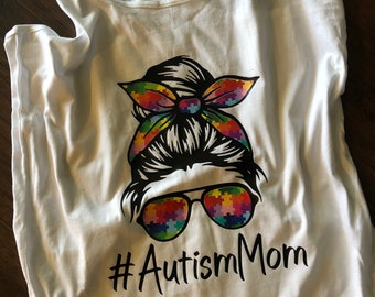 autism mom tshirt. Autism shirt. Autism tank. Autism acceptance. Autism awareness.