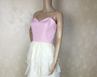 Vintage 80s Pink Cupcake  Prom Dress , SM
