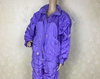 Vintage 90s Forenza Purple Nylon Tracksuit, Women's Large