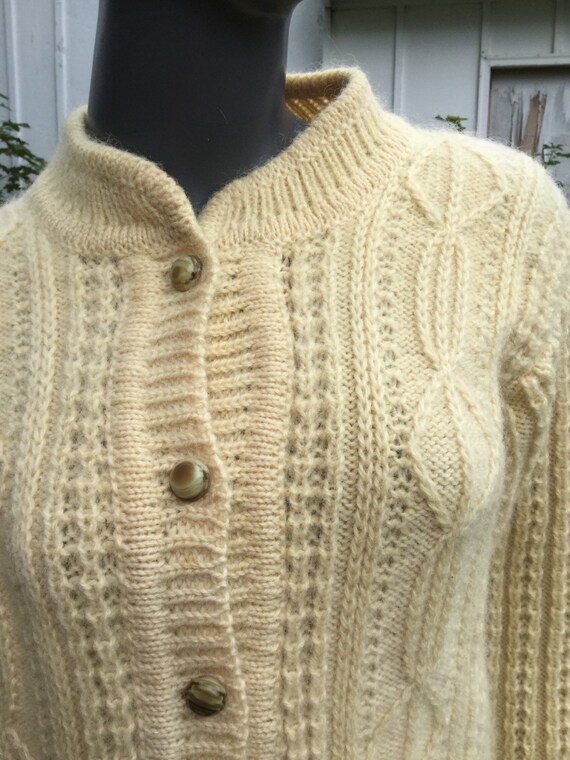 Vintage Irish Wool  Irish Fishermens Sweater Chun… - image 3