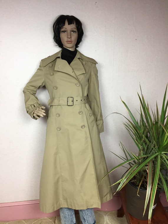 Vintage 70s trench coat ,1970s Khaki Princess Coat
