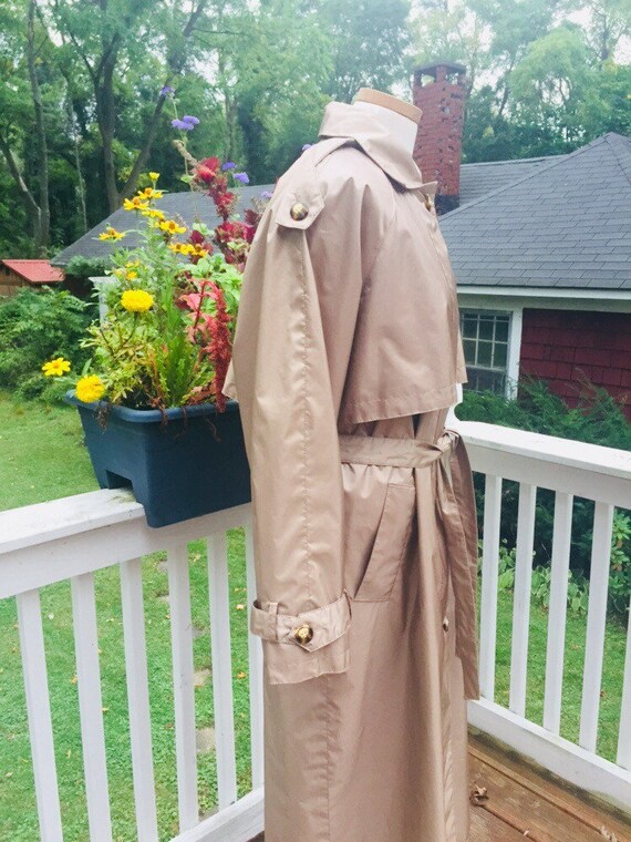 SALE 19.99Shiny ,Rain Coat  Khaki Trenchcoat , L - image 7