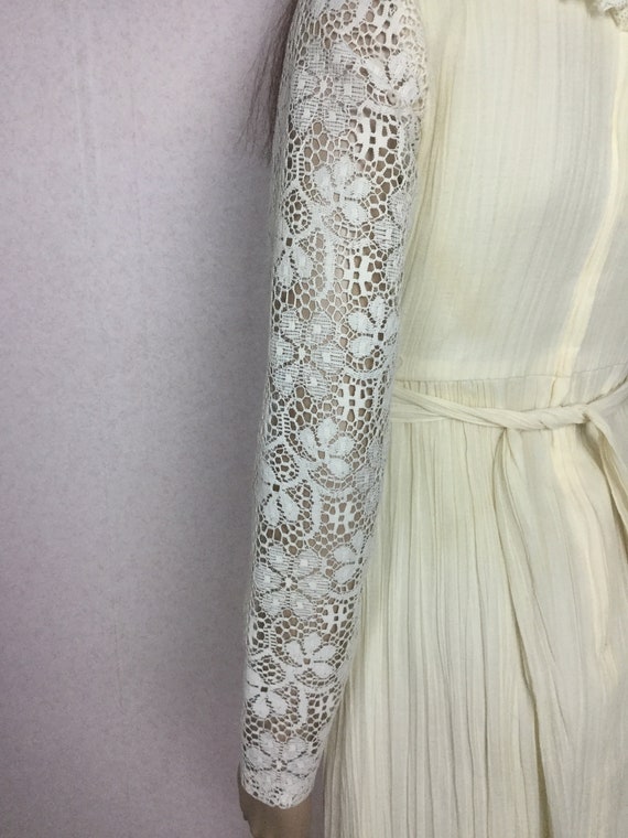 70s Lace MAXI dress, xsm - image 3