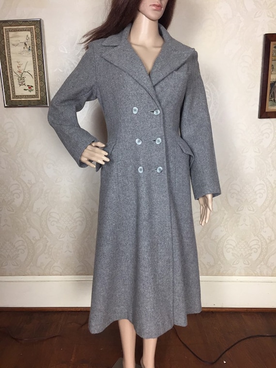 vintage 70s Wool Maxi Coat , SM