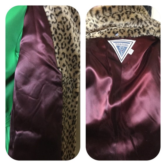 Vintage Faux Leopard Fur Jacket , SM - image 3