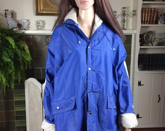 royal blue rain jacket