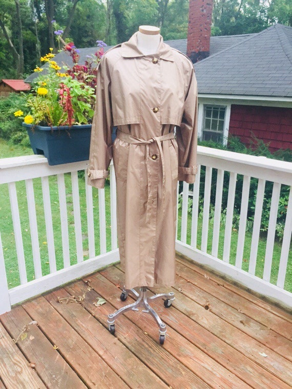 SALE 19.99Shiny ,Rain Coat  Khaki Trenchcoat , L - image 5