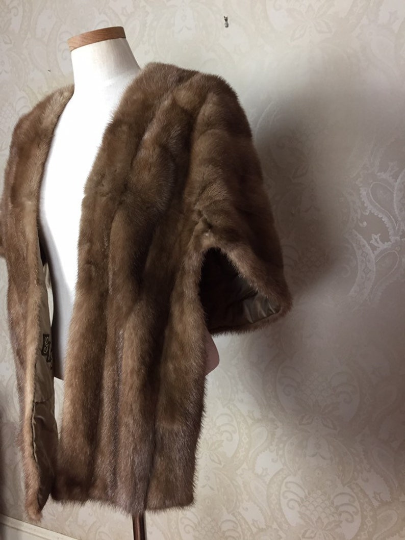 vintage fur shawl