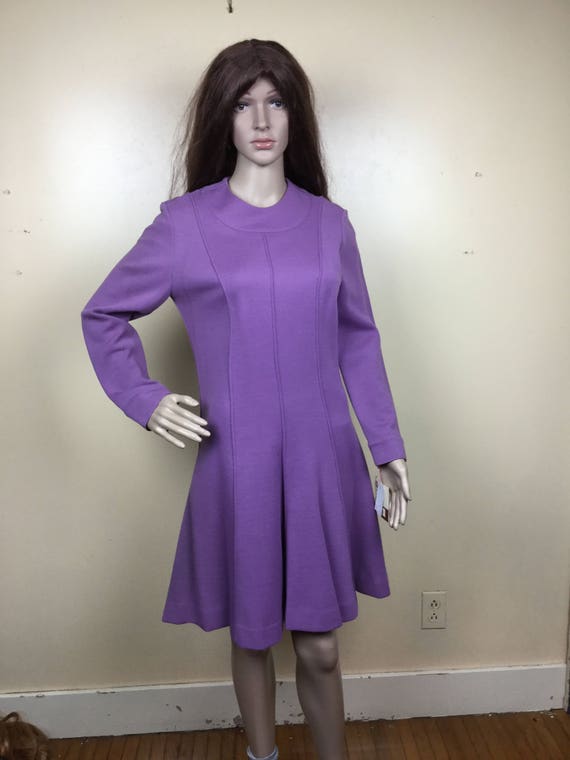 Vintage 70s Lilac Mini Dress,Lavender Vintage 196
