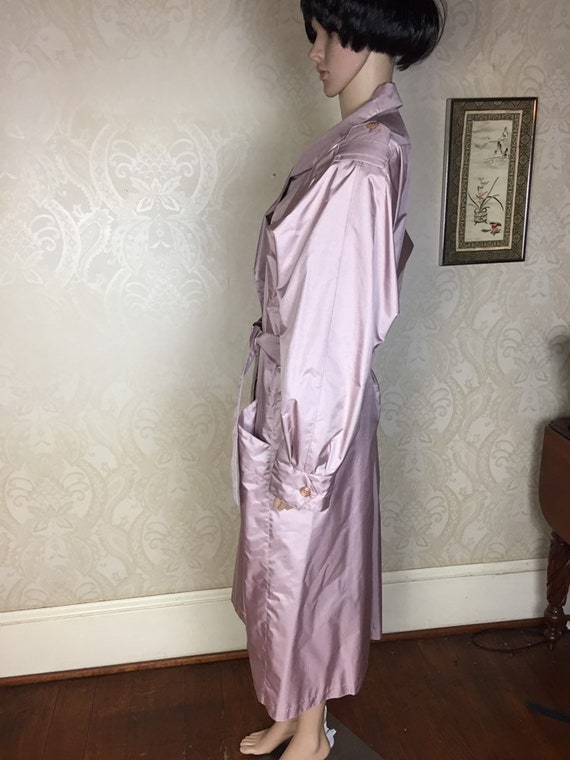 Vintage Metallic Lavender  Trench Coat , Purple I… - image 3