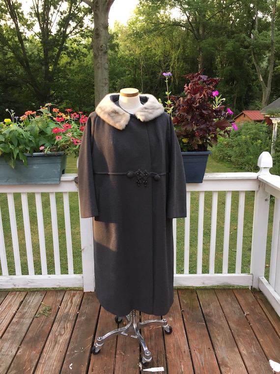 Vintage 50s Coat, Princess Coat, white Wool Coat,