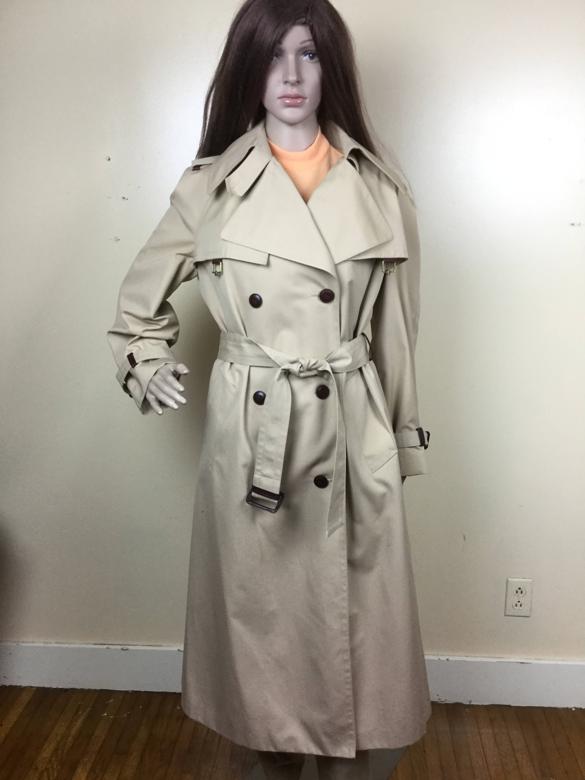 Vintage Etienne Aignier Raincoat,Trench Coat PrincessCoat Khaki Trench Coat